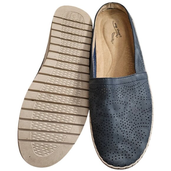 Easy Street Comfort Wave Womens Gray Slip-On Perforated Shoes Size 10 - Picture 6 of 6